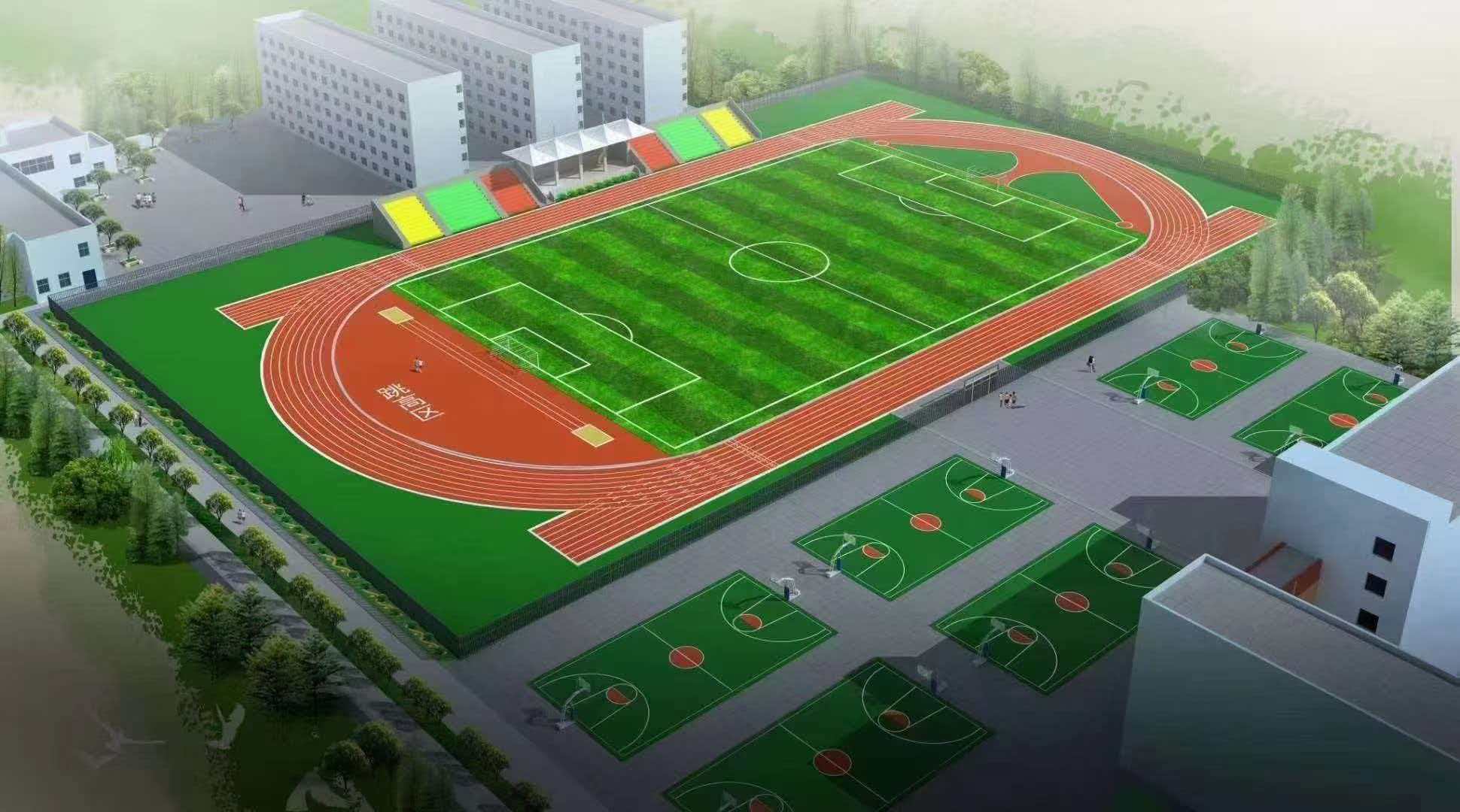 巴中市学校运动操场半预制型跑道 - 厂家